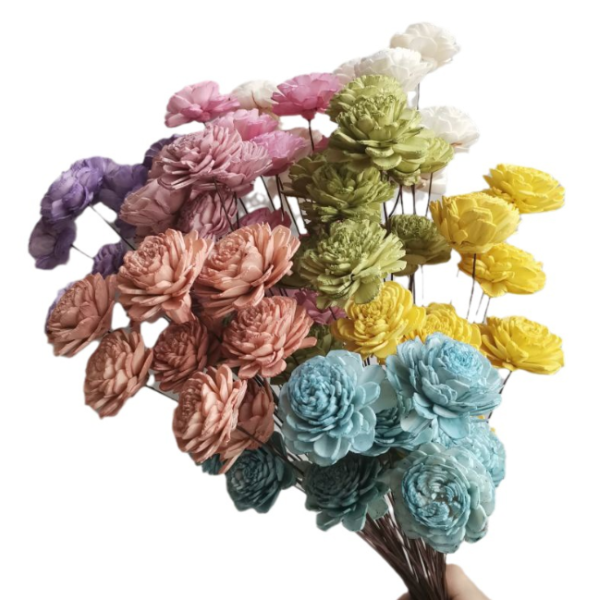 Yellow Sola Flower | Flower Size 4 CM